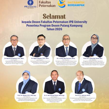 Selamat kepada dosen Fakultas Peternakan IPB penerima Program Dosen Pulang Kampung Tahun 2026